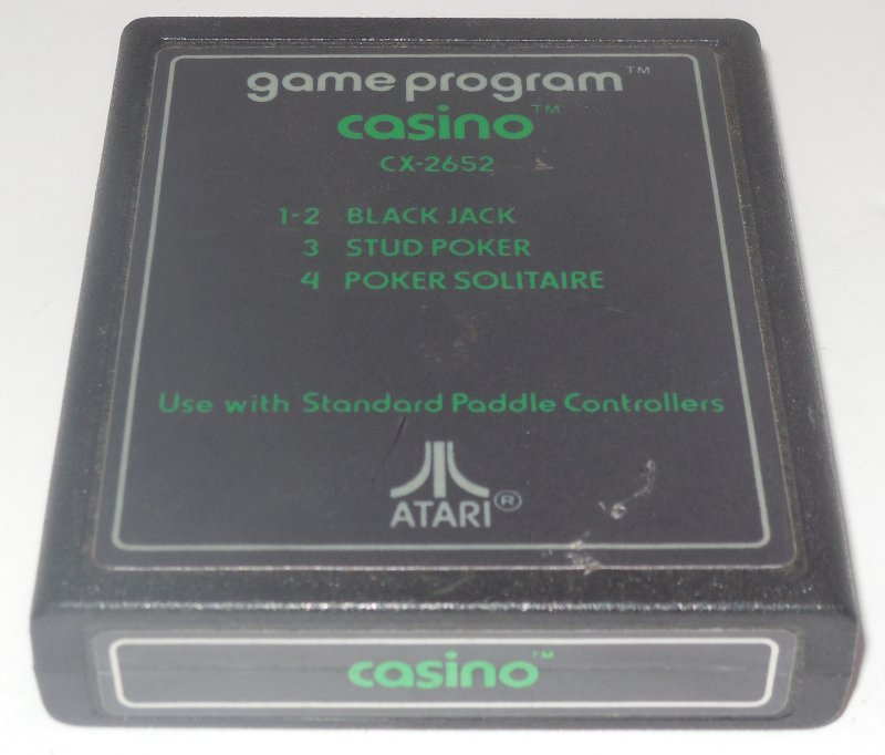Image 0 of ATARI 2600 Casino vintage game Cart Text Label