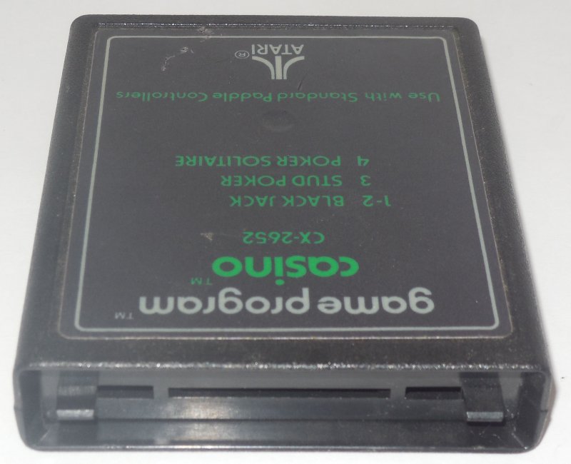 Image 1 of ATARI 2600 Casino vintage game Cart Text Label