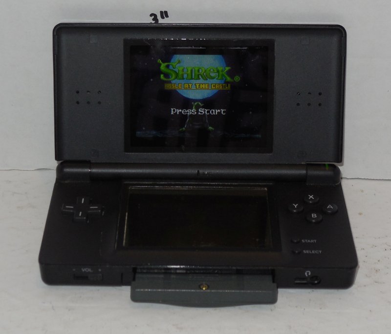Image 7 of Nintendo DS Lite Black Handheld Video Game Console Broken Hinge