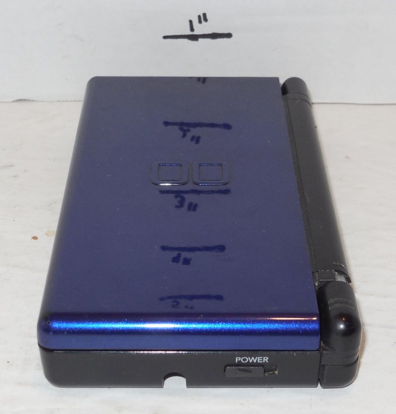 Nintendo DS Lite Cobalt & Black Handheld Game System Broken Hinge