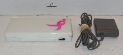 Nintendo DS Lite white with Pink Ribbon Handheld Game System Limited Edition