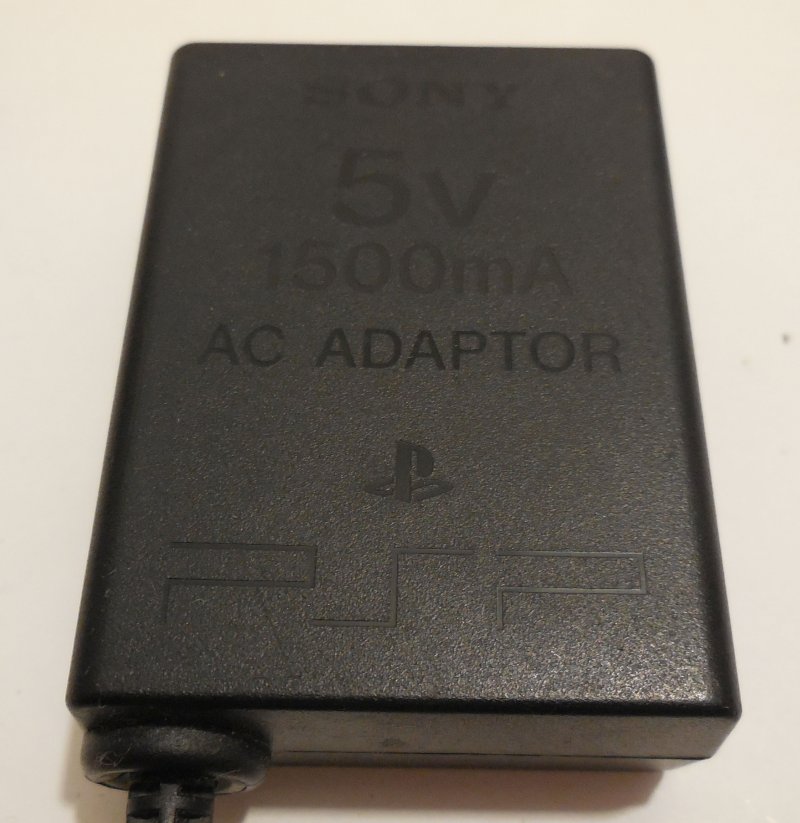 Image 1 of Genuine OEM Sony PSP-380 PlayStation PSP AC Adapter & Power Cord USB 5Vcc 1500mA