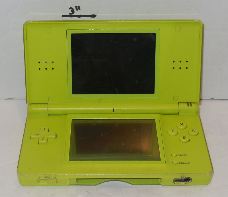 Image 5 of Nintendo DS Lite Lime Green Handheld Game System Broken Hinge