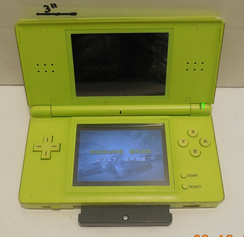 Image 6 of Nintendo DS Lite Lime Green Handheld Game System Broken Hinge