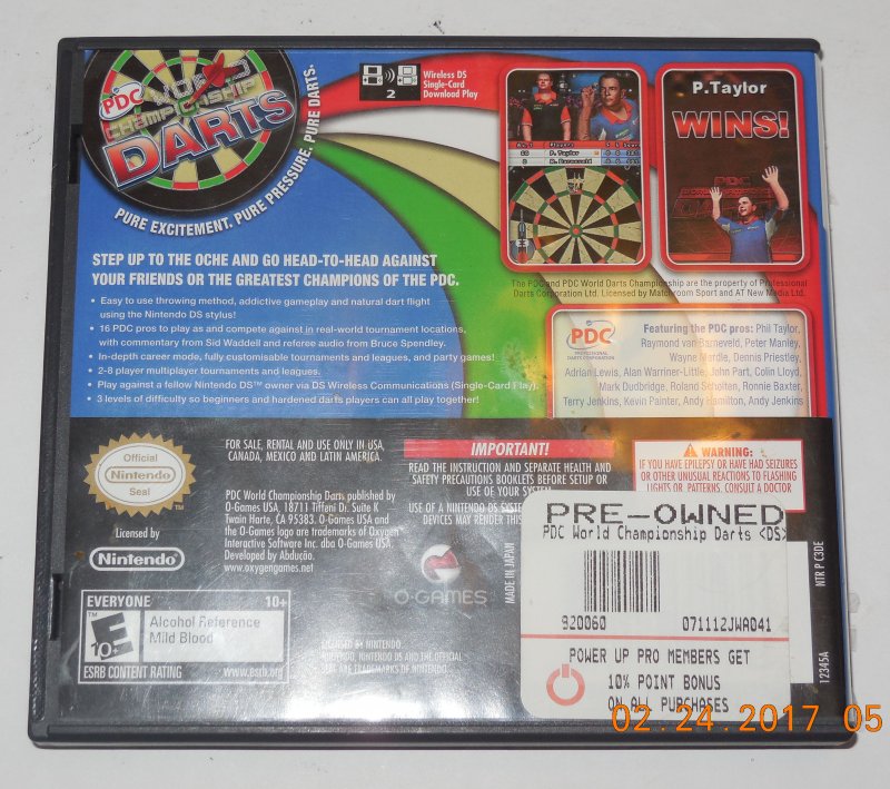 Image 1 of Nintendo DS PDC World Championship Darts Video Game
