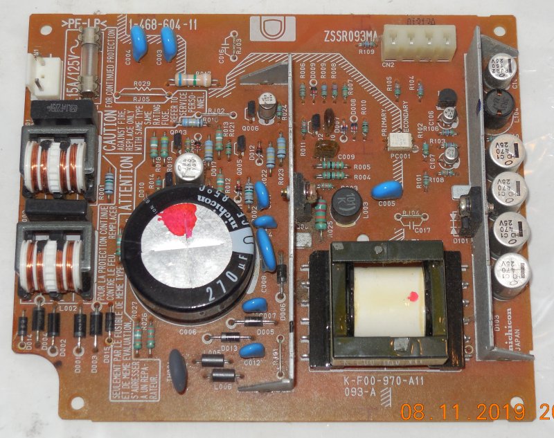 Image 1 of OEM Original Fat PlayStation 2 Replacement Power Supply Board 1-468-604-11