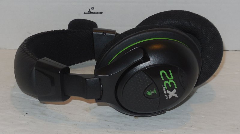 Image 3 of Turtle Beach Ear Force X32 Black Green Gaming Headset For Microsoft Xbox 360 PC