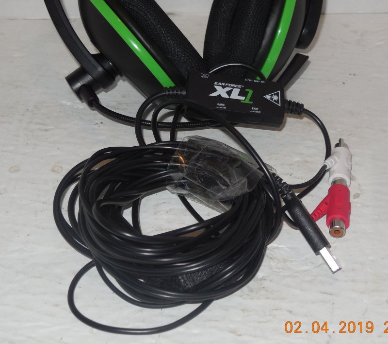 Image 1 of Turtle Beach Ear Force XL1 Black Green Gaming Headset For Microsoft Xbox 360 PC