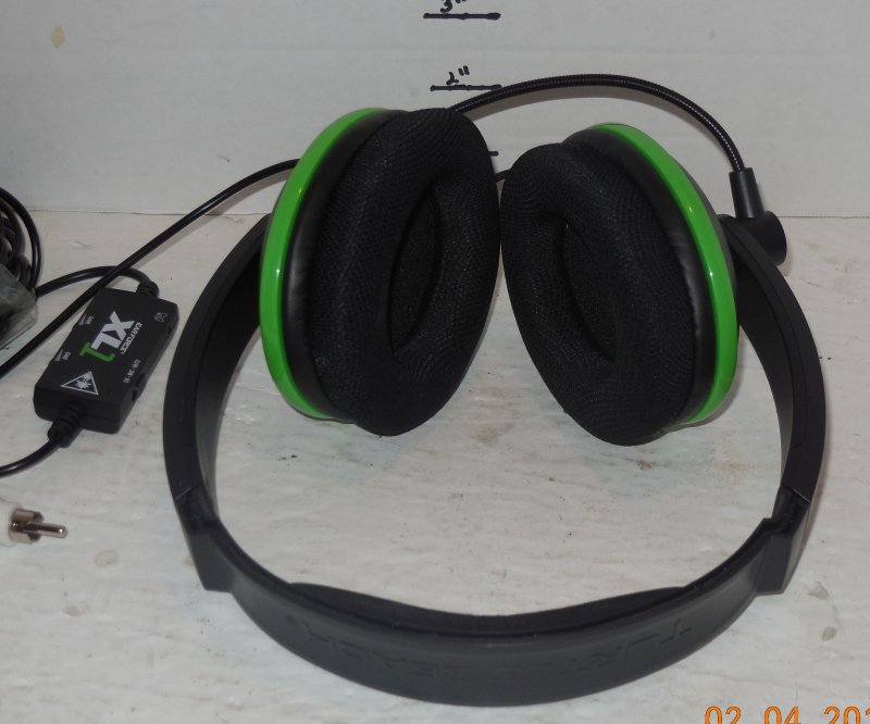 Image 3 of Turtle Beach Ear Force XL1 Black Green Gaming Headset For Microsoft Xbox 360 PC