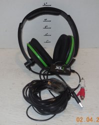 Turtle Beach Ear Force XL1 Black Green Gaming Headset For Microsoft Xbox 360 PC