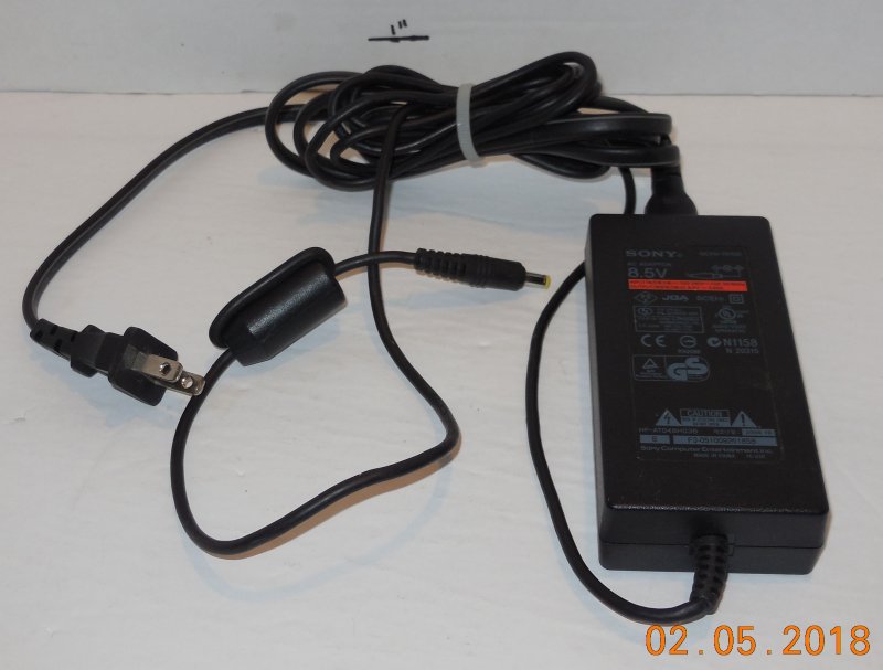 Image 1 of Sony PlayStation 2 Slim Genuine Official AC Adaptor Power Cord Model SCPH 70100