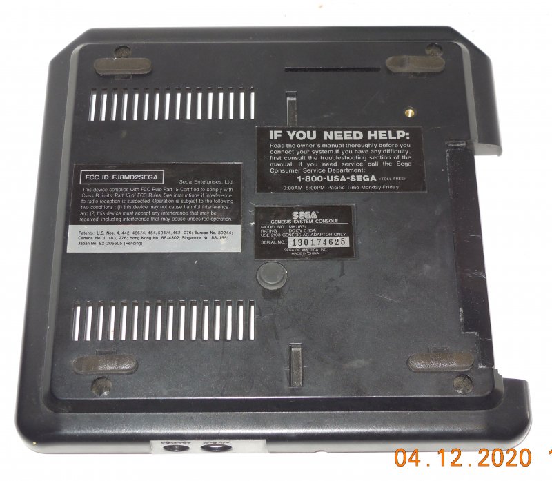 Image 1 of Sega Genesis Model 2 OEM Replacement Bottom Housing Shell