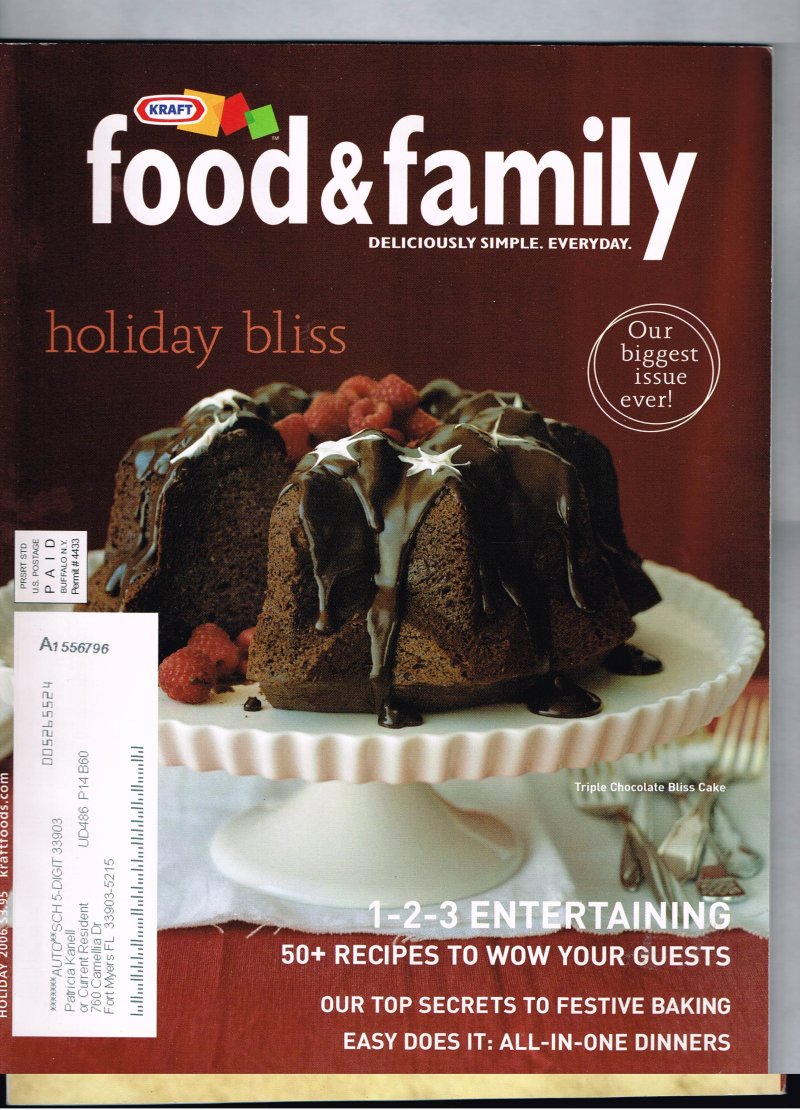 Image 0 of Kraft Food & Family Magazine Holiday 2006