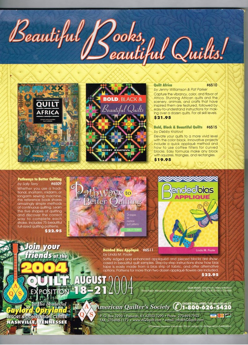 Image 1 of The Quilter Magazine September 2004