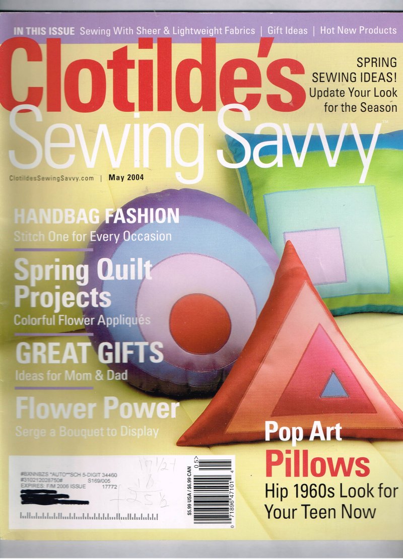 Image 0 of Clotilde's Sewing Savvy Magazine May 2004