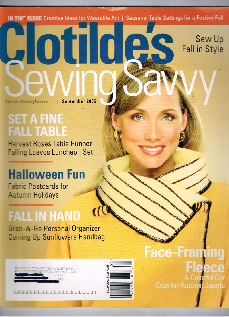 Image 0 of Clotilde's Sewing Savvy Magazine September 2005