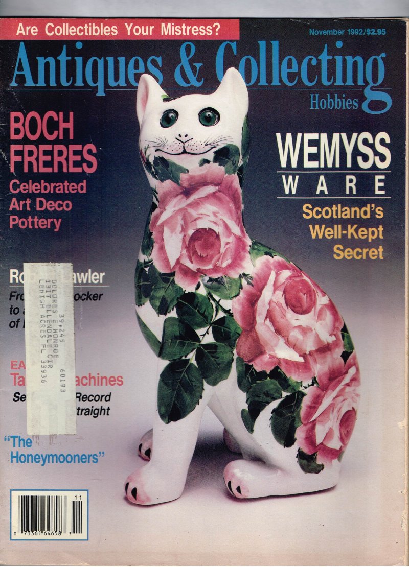 Antiques & Collecting Hobbies Magazine November 1992