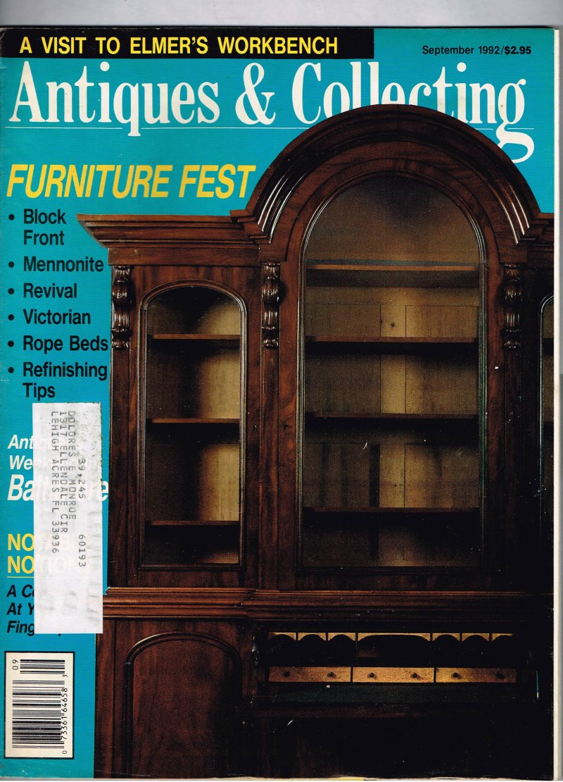 Antiques & Collecting Hobbies Magazine September 1992