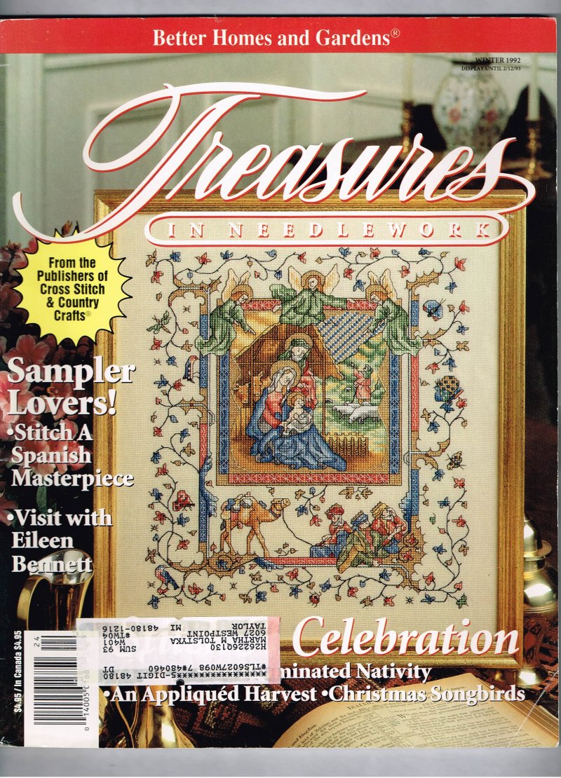 Image 0 of Treasures In Needlework Magazine Winter 1992