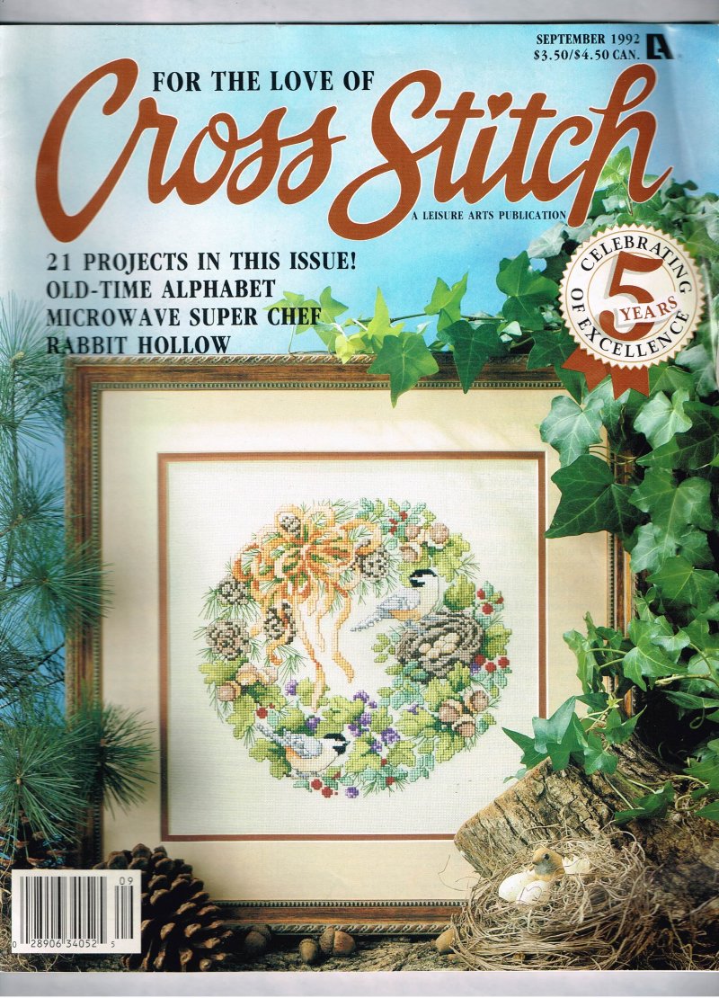 For The Love Of Cross Stitch magazine September 1992