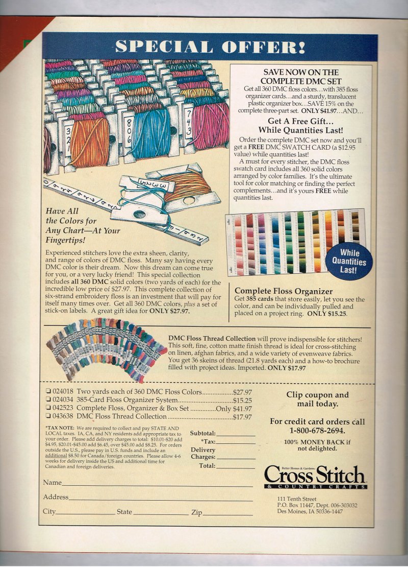 Image 1 of Cross Stitch and Country Crafts Magazine July August 1994