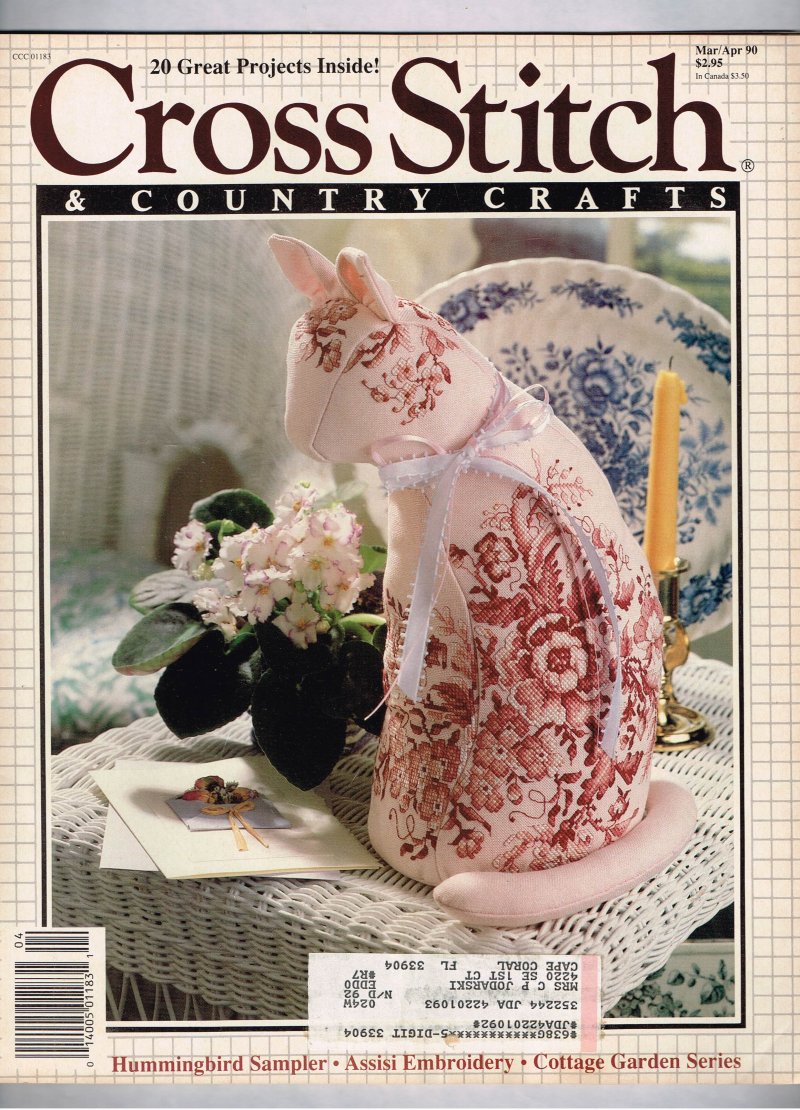 Image 0 of Cross Stitch and Country Crafts Magazine March April 1990