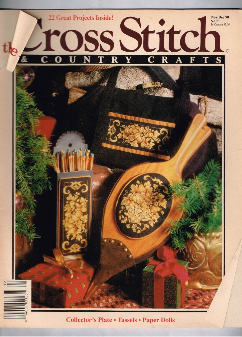 Cross Stitch and Country Crafts Magazine November December 1990