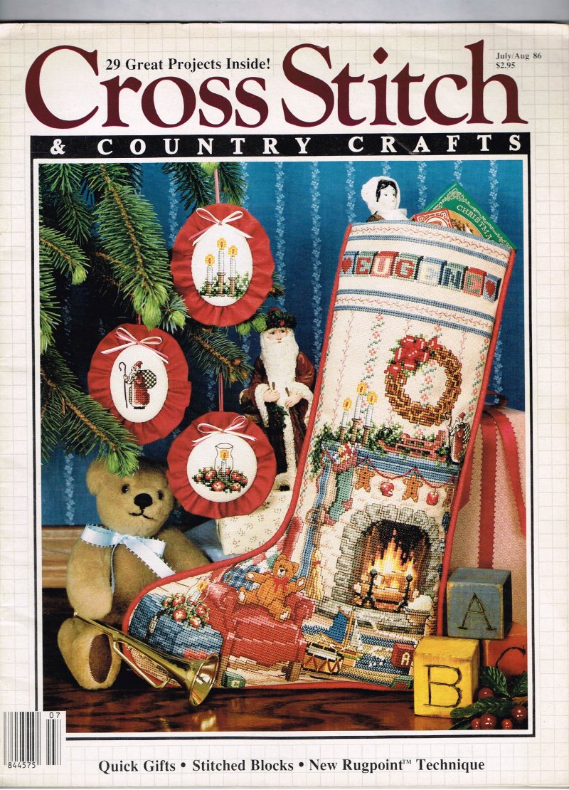 Image 0 of Cross Stitch and Country Crafts Magazine July August 1986