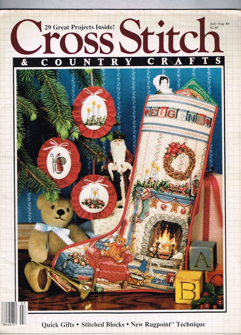 Cross Stitch and Country Crafts Magazine July August 1986