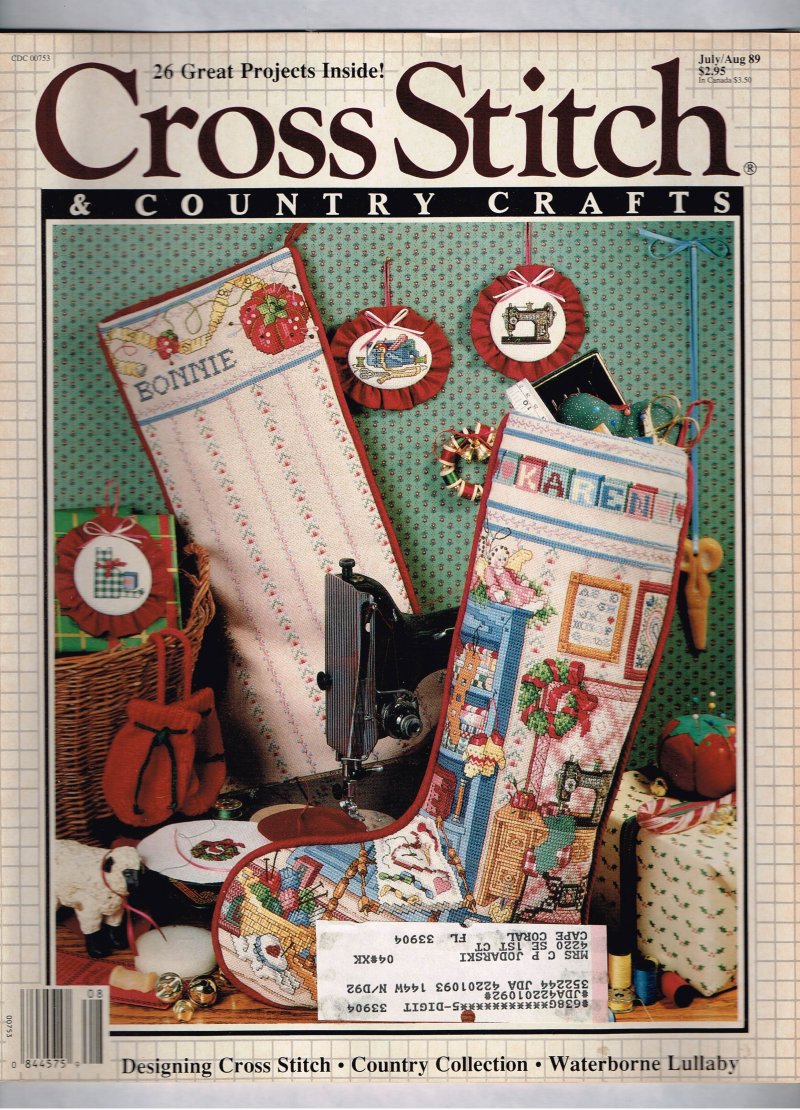 Image 0 of Cross Stitch and Country Crafts Magazine July August 1989