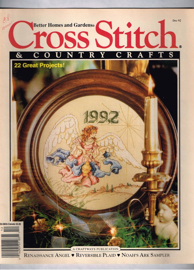 Image 0 of Cross Stitch and Country Crafts Magazine December 1992
