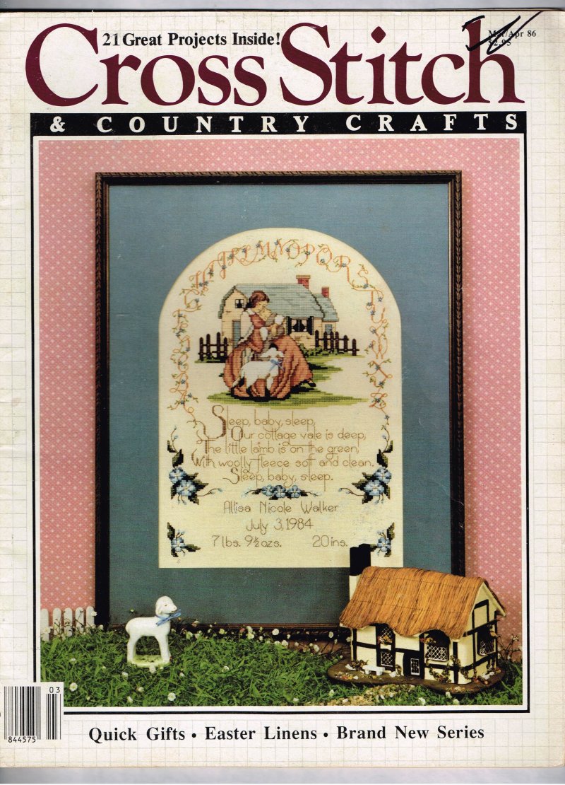 Image 0 of Cross Stitch and Country Crafts Magazine March April 1986