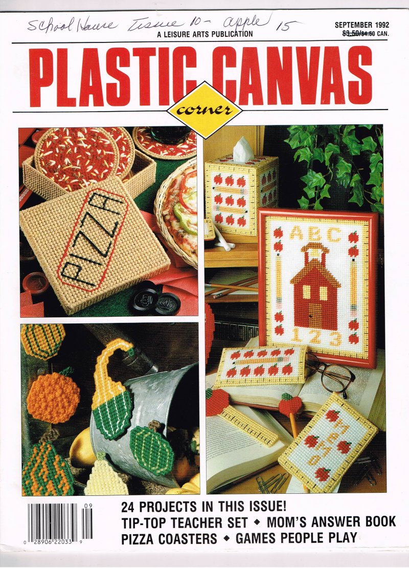 Image 0 of Leisure Arts Plastic Canvas Corner Magazine September 1992
