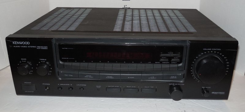Image 0 of Kenwood Audio Video KR-V5560 AM FM Dolby Pro Logic Stereo Receiver No Remote