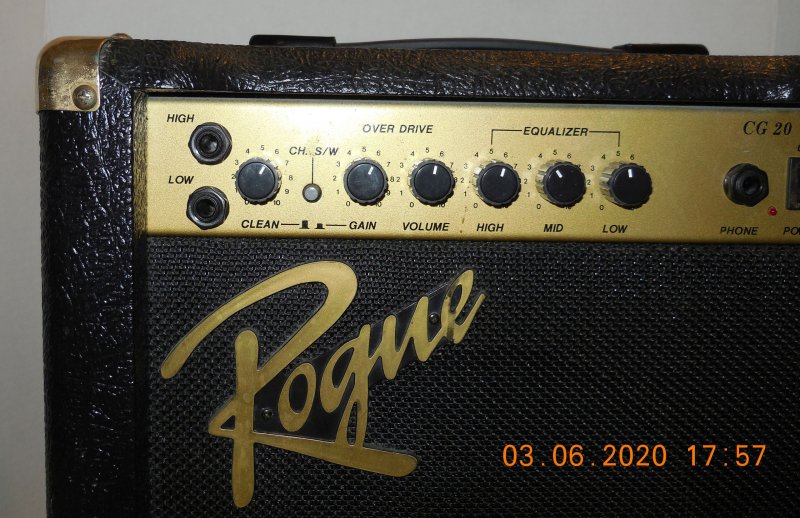 Image 1 of Rogue CG 20 Electric Guitar Practice Combo Amp Rare HTF