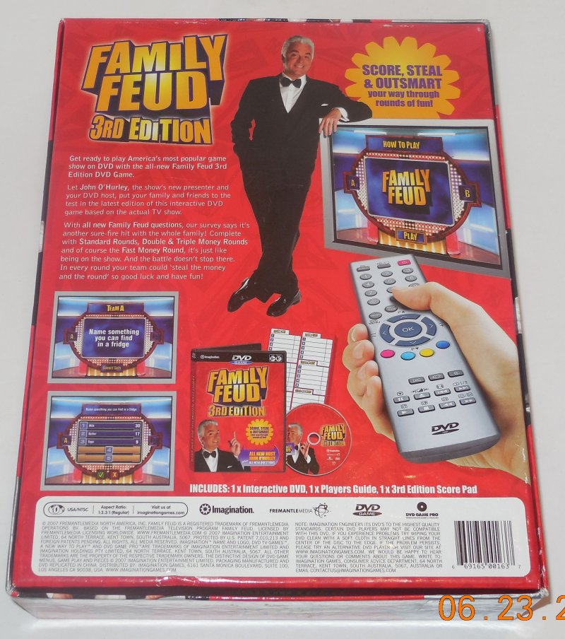 Image 5 of 2007 Imagination Family Feud 3rd Edition DVD Board Game Family