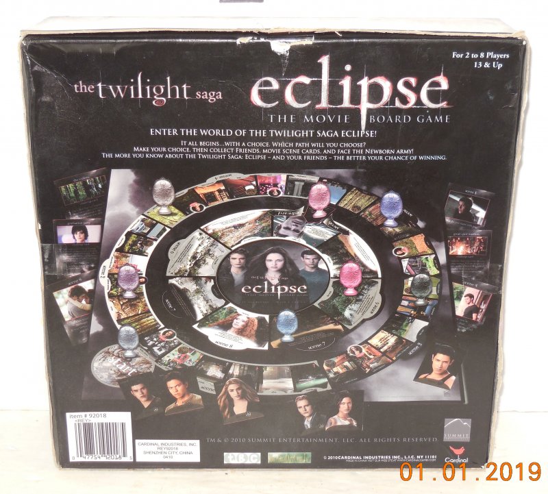 Image 1 of 2009 Cardinal Twilight Saga Eclipse The Movie Board Game Family 100% Complete