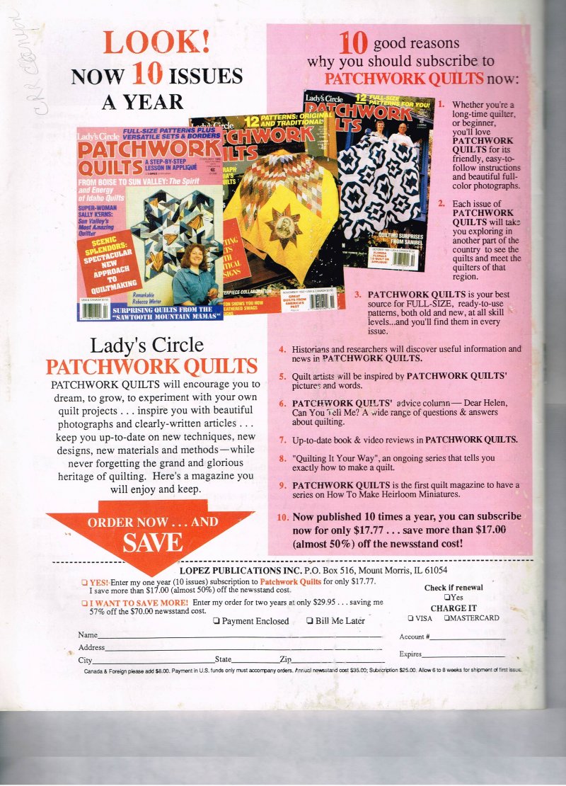 Image 1 of Quilt Craft Magazine August 1994