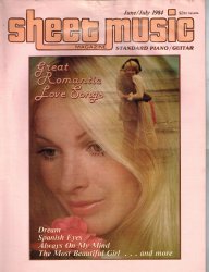 Sheet Music Magazine Standard Piano organ Guitar June July 1984