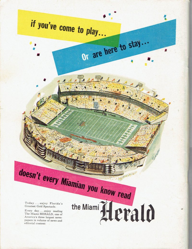 Image 1 of 1957 23rd Annual Orange Bowl Game Program Colorado Clemson RARE VHTF