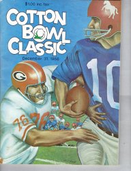 1966 Cotton Bowl Game Program Georgia SMU RARE VHTF
