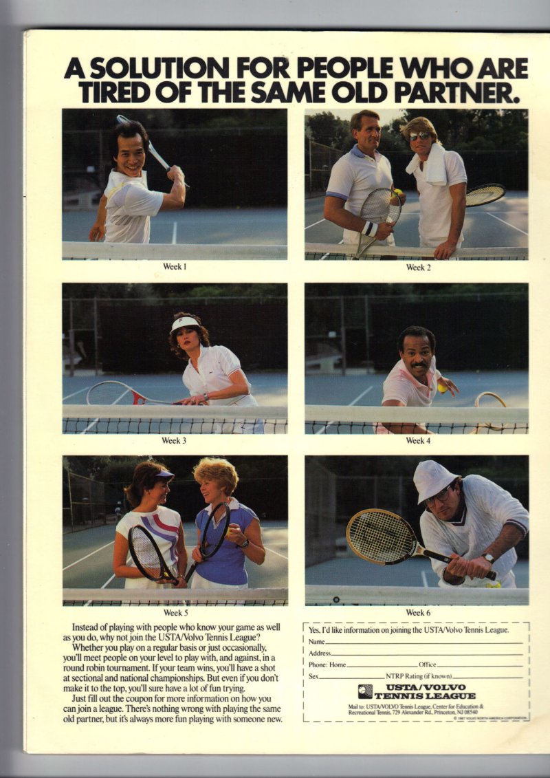 Image 1 of 1987 Tennis US Open Championship Program Forest Hills Lendl Navratilova