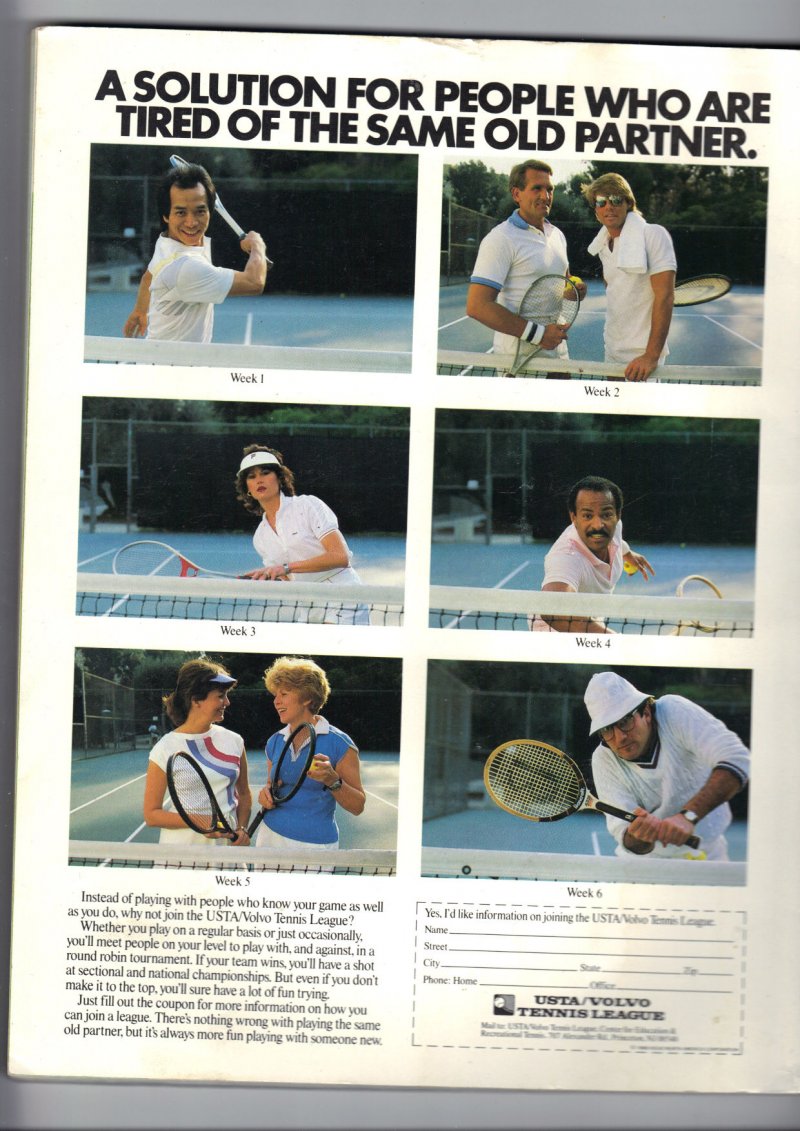 Image 1 of 1988 Tennis US Open Championship Program Forest Hills Mats Wilander Steffi Graf