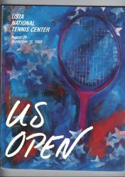 1988 Tennis US Open Championship Program Forest Hills Mats Wilander Steffi Graf