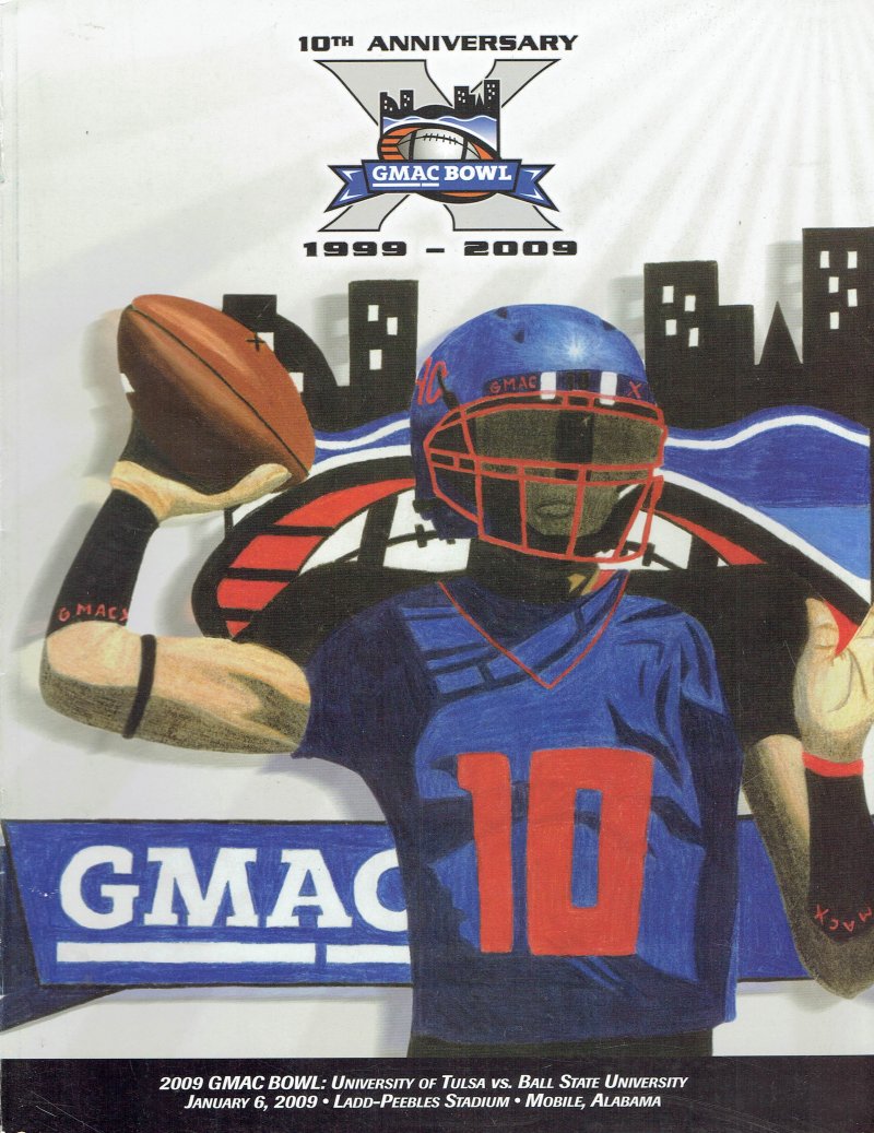 Image 0 of 2009 GMAC Bowl Game Program Tulsa Ball State RARE VHTF