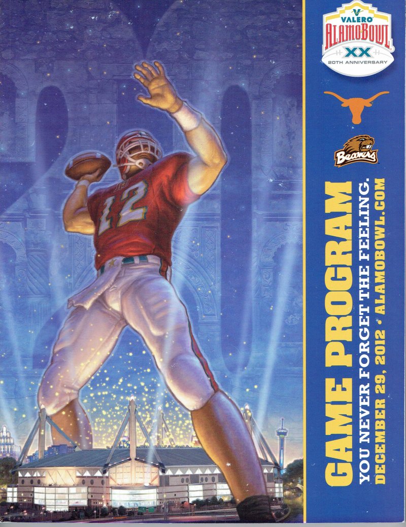 Image 0 of 2012 Alamo Bowl Game Program Texas Longhorns Oregon State Beavers RARE VHTF