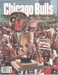 1991-92 Chicago Bulls Yearbook Jordan Pippen Championship