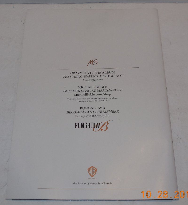 Image 1 of Michael Buble 2011 Crazy Love Tour Concert Program Souvenir Book HTF RARE