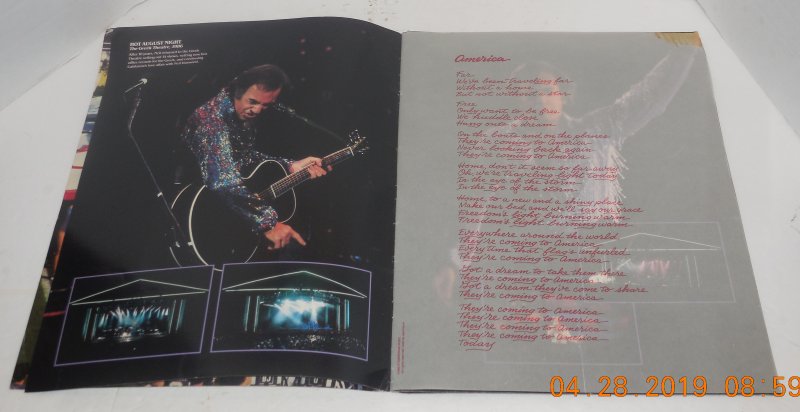 Image 4 of Neil Diamond 1987 Headed For the Future Tour Concert Program Souvenir Book HTF