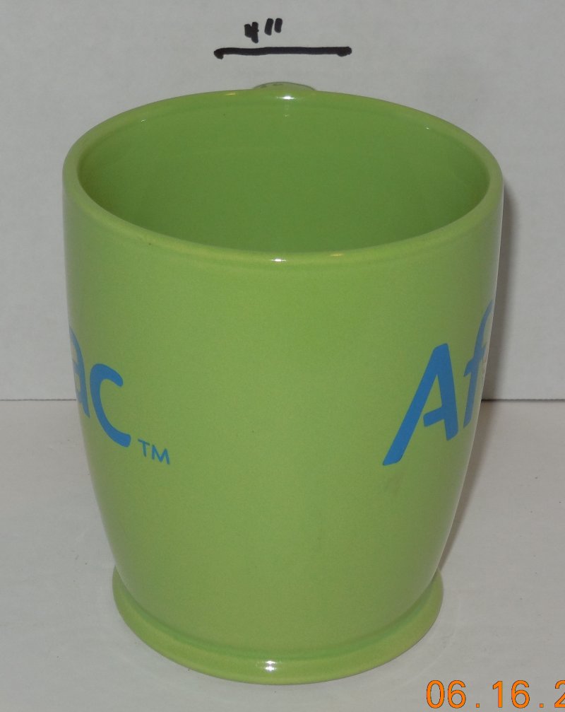 Image 0 of Aflac Green Coffee Mug Cup Ceramic